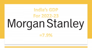 Morgan Stanely projects India's GDP for FY23 at 7.9%