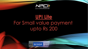 NPCI launches "UPI Lite – On-Device wallet” functionality for UPI user